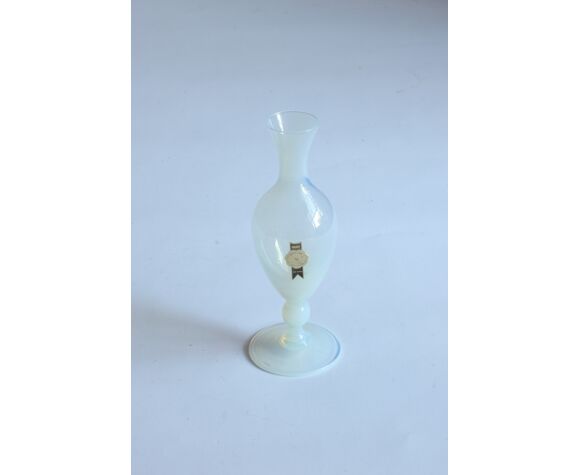 Vase soliflore en verre opaline blanche laiteuse empoli, toscane années  1960. | Selency