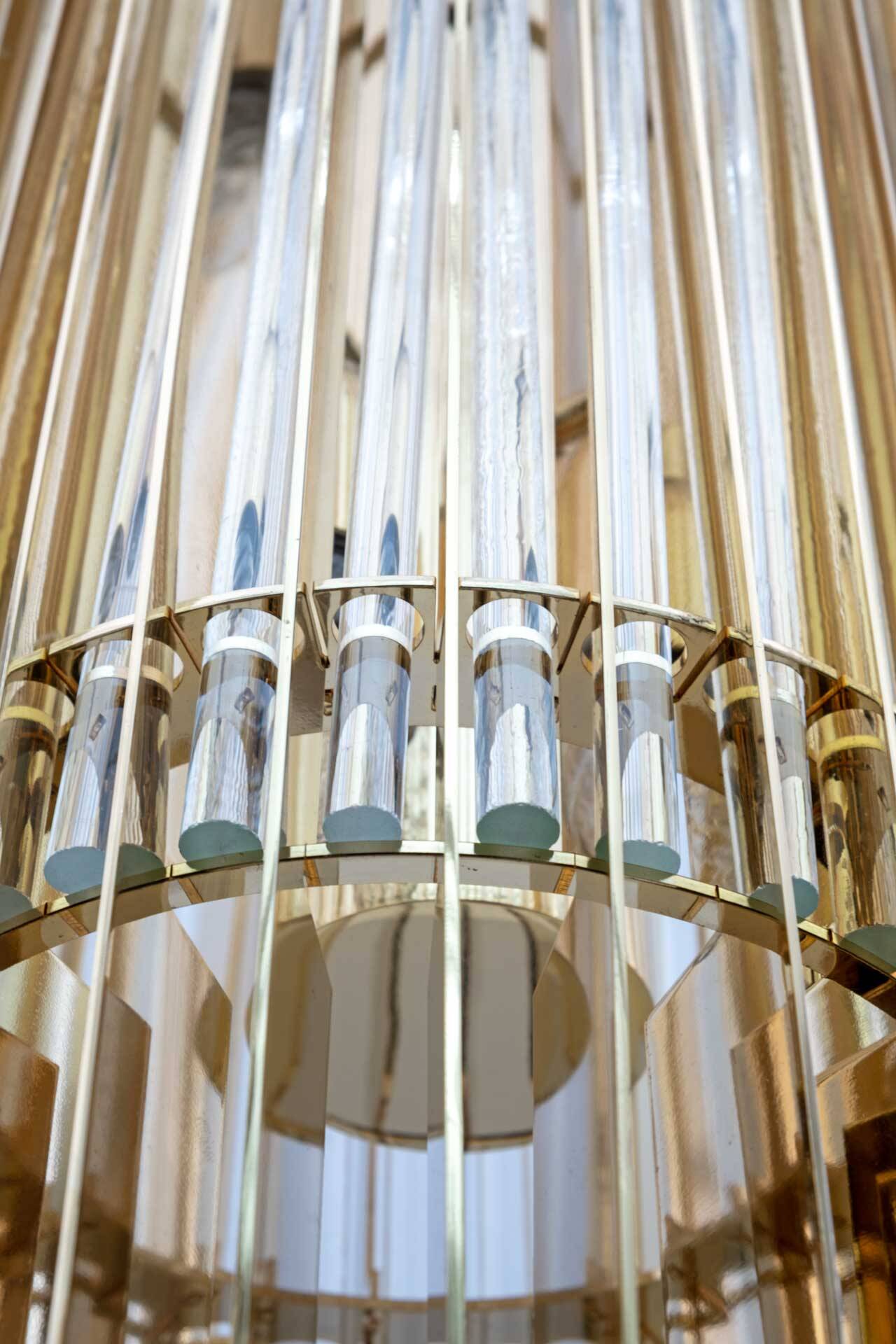 Romani Saccati for Gucci Brass Crystal Murano Pendant by Studio Design