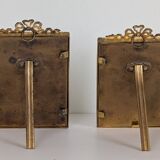 Pair of gilt bronze photo frames