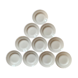 Lot of 10 hollow plates Mill of The Wolves semi-porcelain