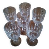 Set of six small aperitif glasses