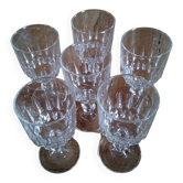 Set of six small aperitif glasses