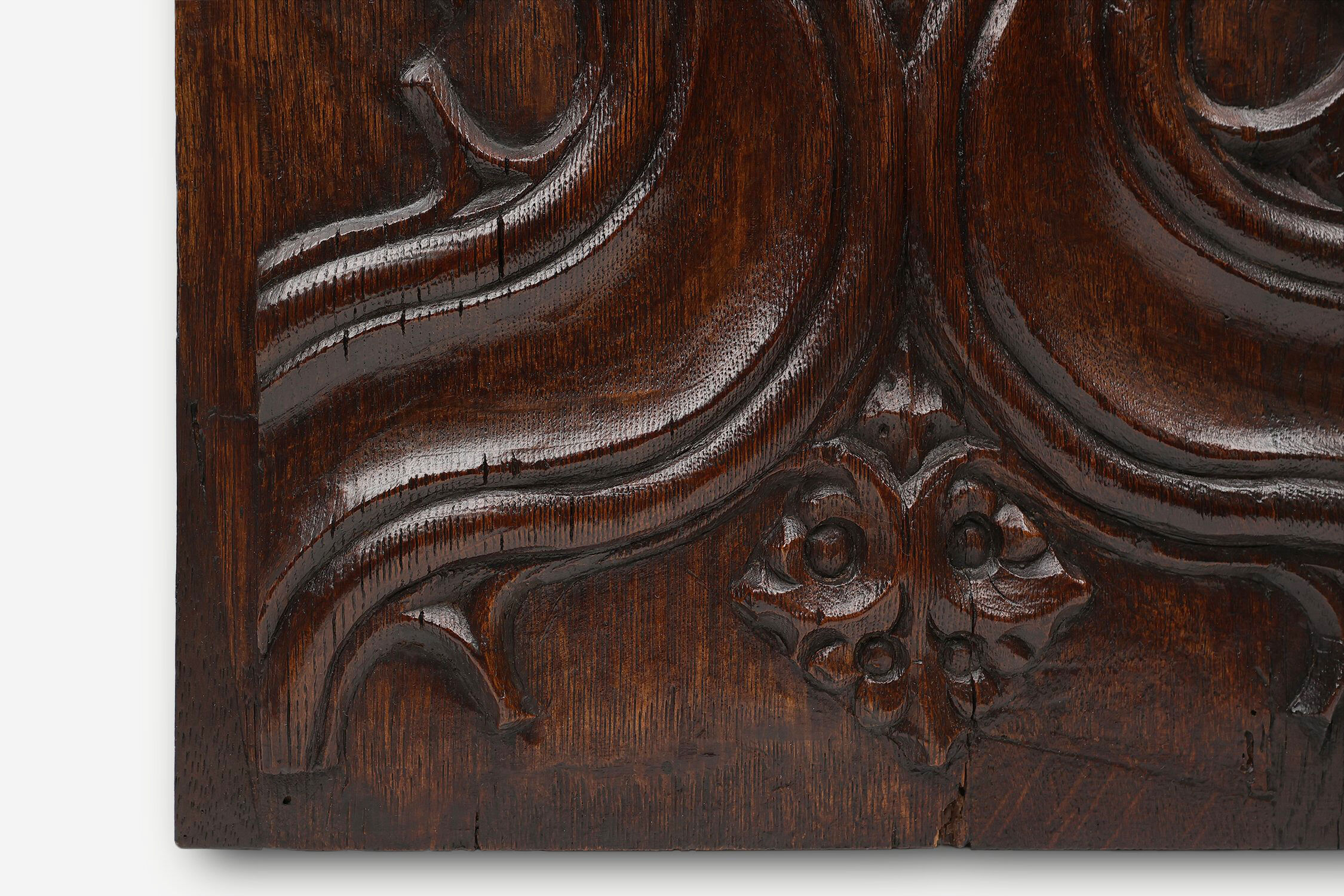 Gothic Oak Sculpted Panel, Belgium, 16th century