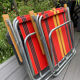 Pair of vintage folding camping chairs