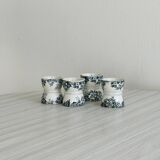 Set of 4 antique earthenware egg cups