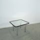 Glazen jaren 70 salontafel met chromen onderstel vintage