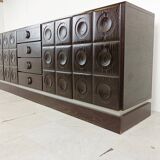 Graphical brutalist credenza, 1970s