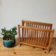 Light wood magazine rack