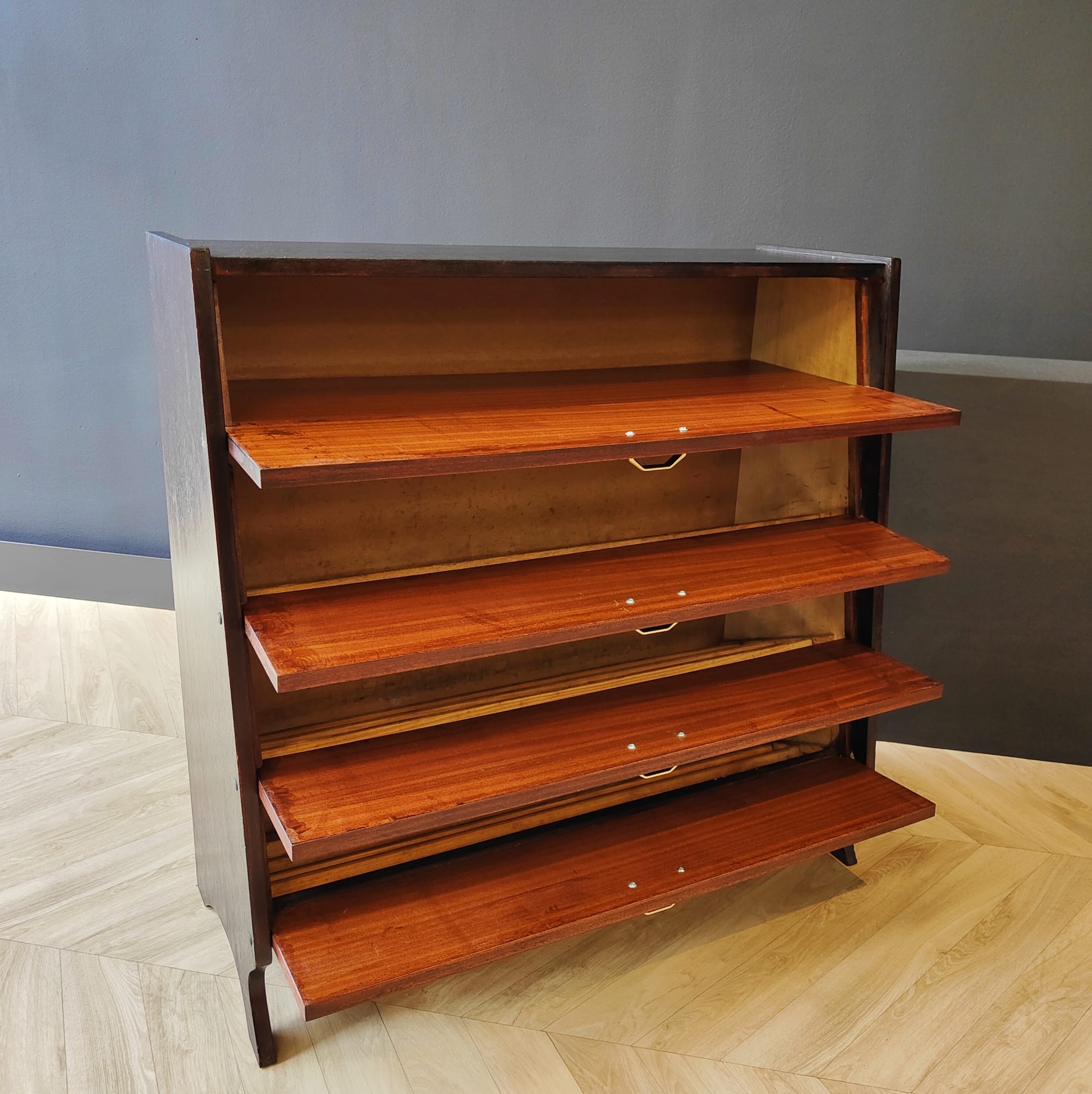 Mid century shoe cabinet