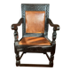 English armchair from the 17th century, Wainscot armchair.