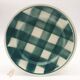 6 green checkered dinner plates, FN Givors – France