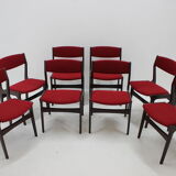 1960s Set of 8 Palisander Dining Chairs, Denmark