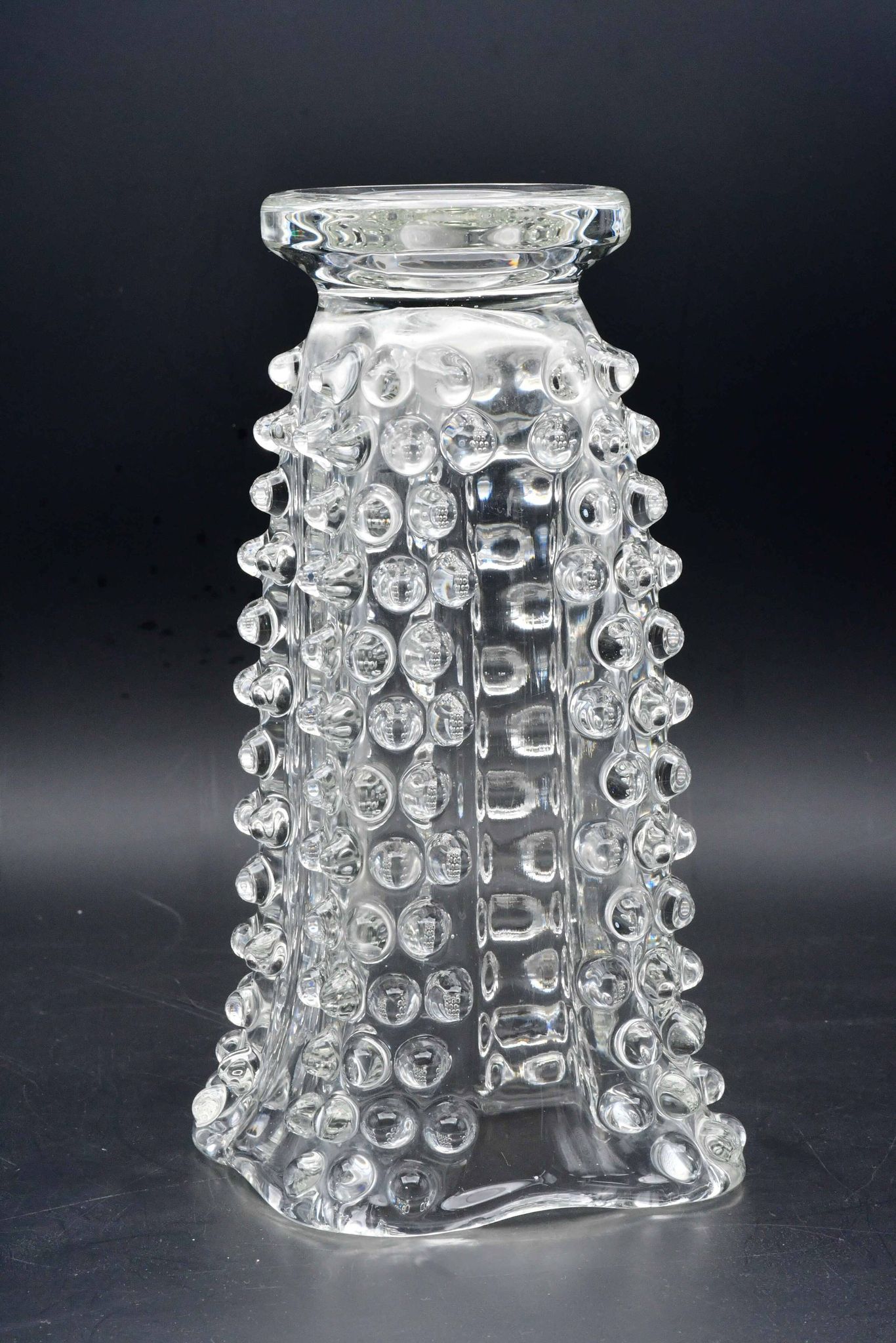 Bugnato Murano glass Italian rostrato vase by Barovier & Toso, 1960s
