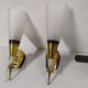Pair of wall sconces plexiglass rockabilly gilded