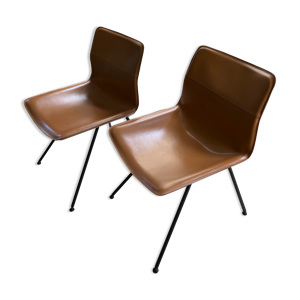 lot de 2 chaises Zanotta - cuir