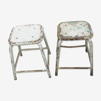 Pair of industrial stools