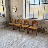 Set of 4 Daumiller pine chairs