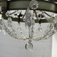 Empire style chandelier with tassels and patinated sheet metal, 20th century