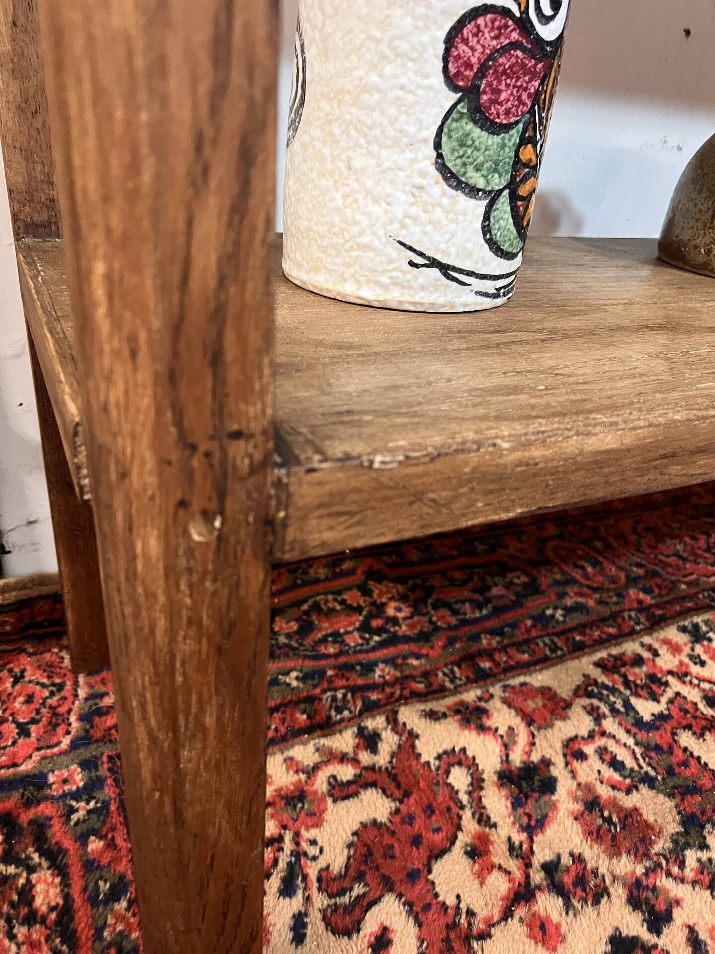 Ancienne console d’atelier en chêne