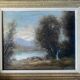 HST painting "The walk, young woman with the umbrella" signed Dervin