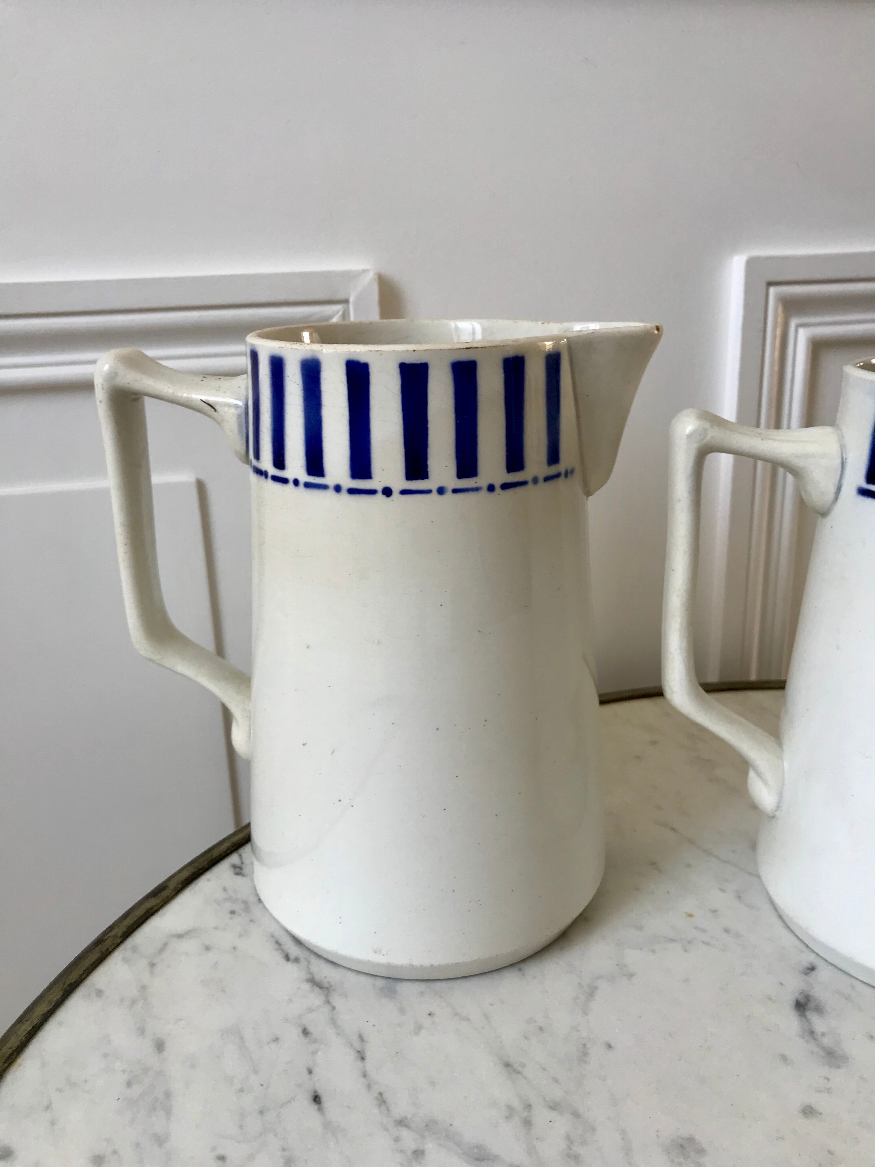 trio of earthenware pitchers CM Paris model "Monique" 30s