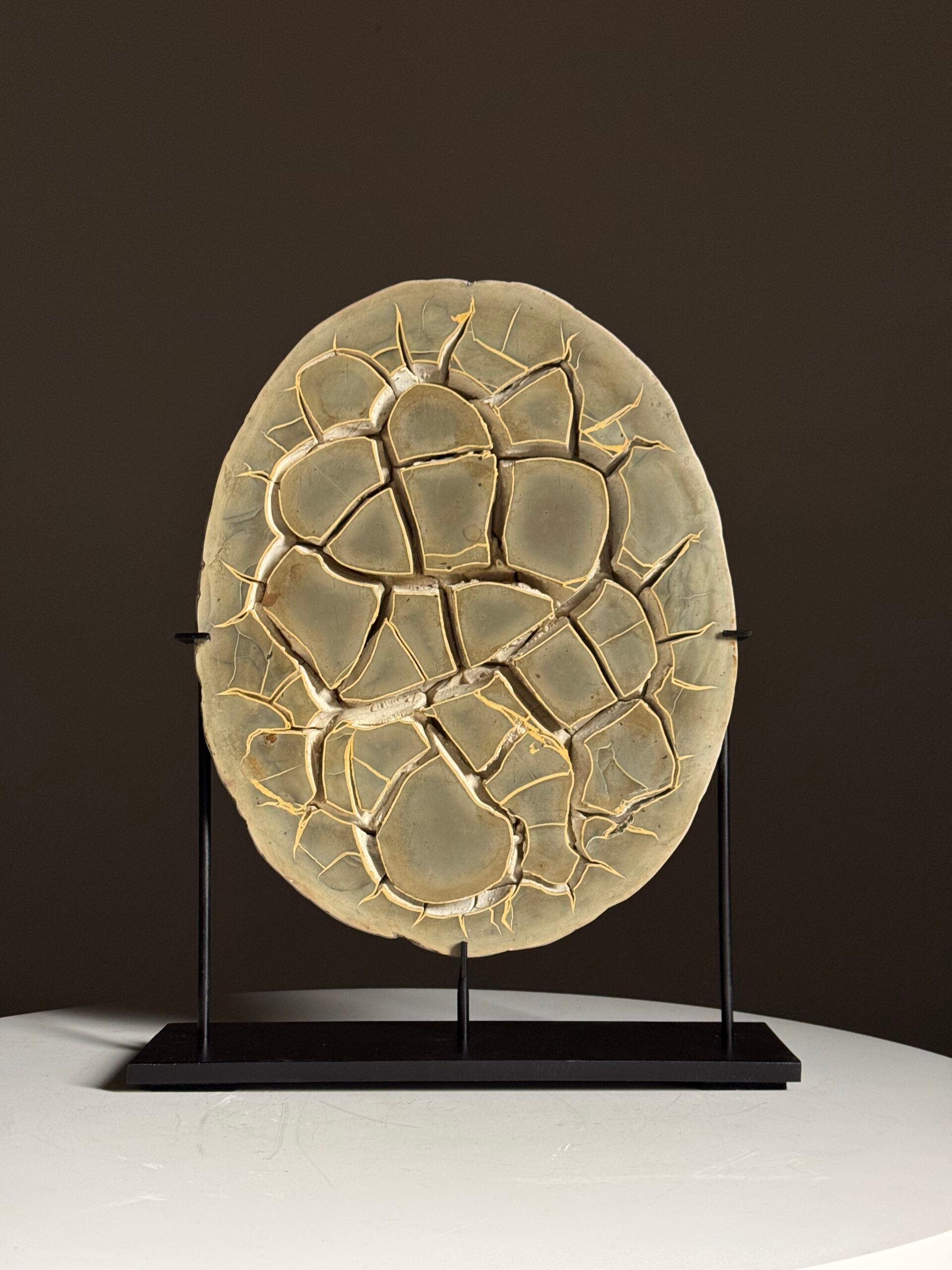 Septarian nodule on stand