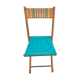Chaise de pecheur pliante en bois et tissu
