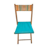 Folding fisherman's chair in wood and fabric