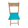 Chaise de pecheur pliante en bois et tissu