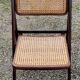 Set of 4 folding chairs wood and canning of the 70s