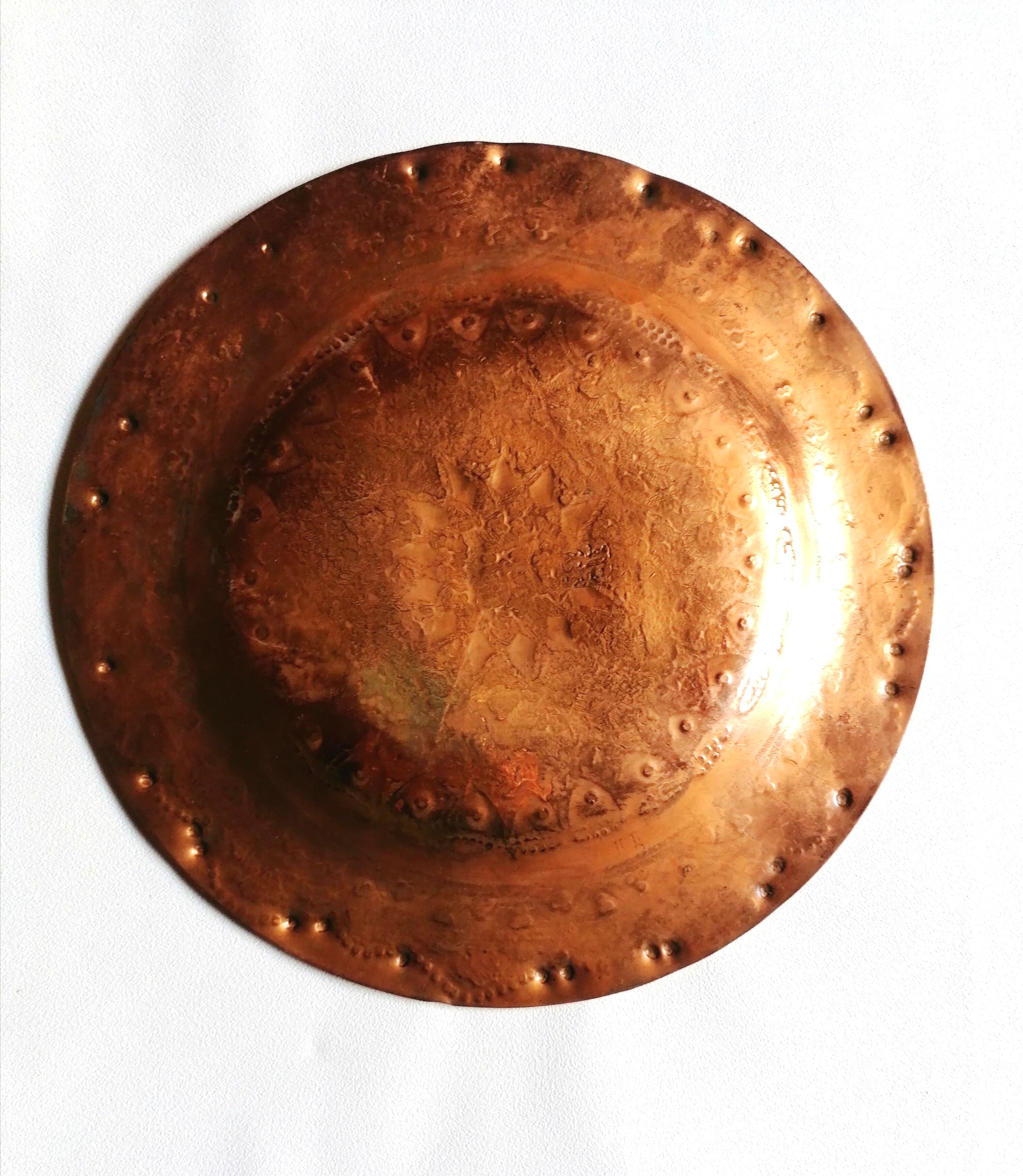 Copper plate stamped