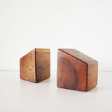Vintage solid wood bookends
