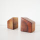 Vintage solid wood bookends