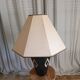 Vintage table lamp in black marble and mother-of-pearl - 70s/80s - Hollywood