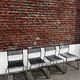 Set of 4 scoubidou chairs, "Melker" model, sled base (vintage IKEA)
