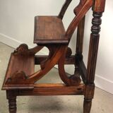 Stepladder 3 steps in Mahogany english style walnut tint