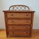Vintage rattan and cane commode from the 1970s.
