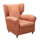 Vintage bergère armchair in wood and fabric, Italy, 1950s-1960s