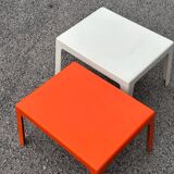 Pair of Space Age fiberglass coffee tables, Circa 1970