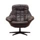 Leather swivel armchair, Danish design, 1960s, designer: H.W. Klein, manufacture: Bramin