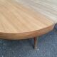 Authentic Scandinavian round table BAUMANN stripped in raw teak 1960