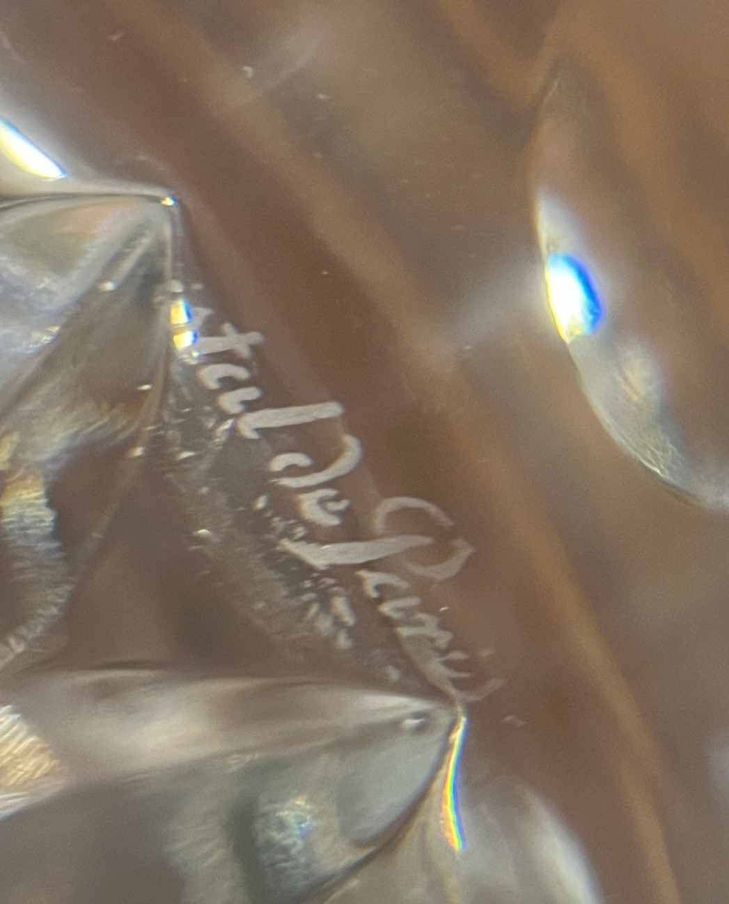 Ice bucket "Cristal de Paris" + spoon with multiple hallmarks