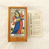 Tarot deck and wooden box therein