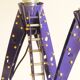 Pair of Tripod Lamp Feet - Space Age Style - Electric Blue Metal