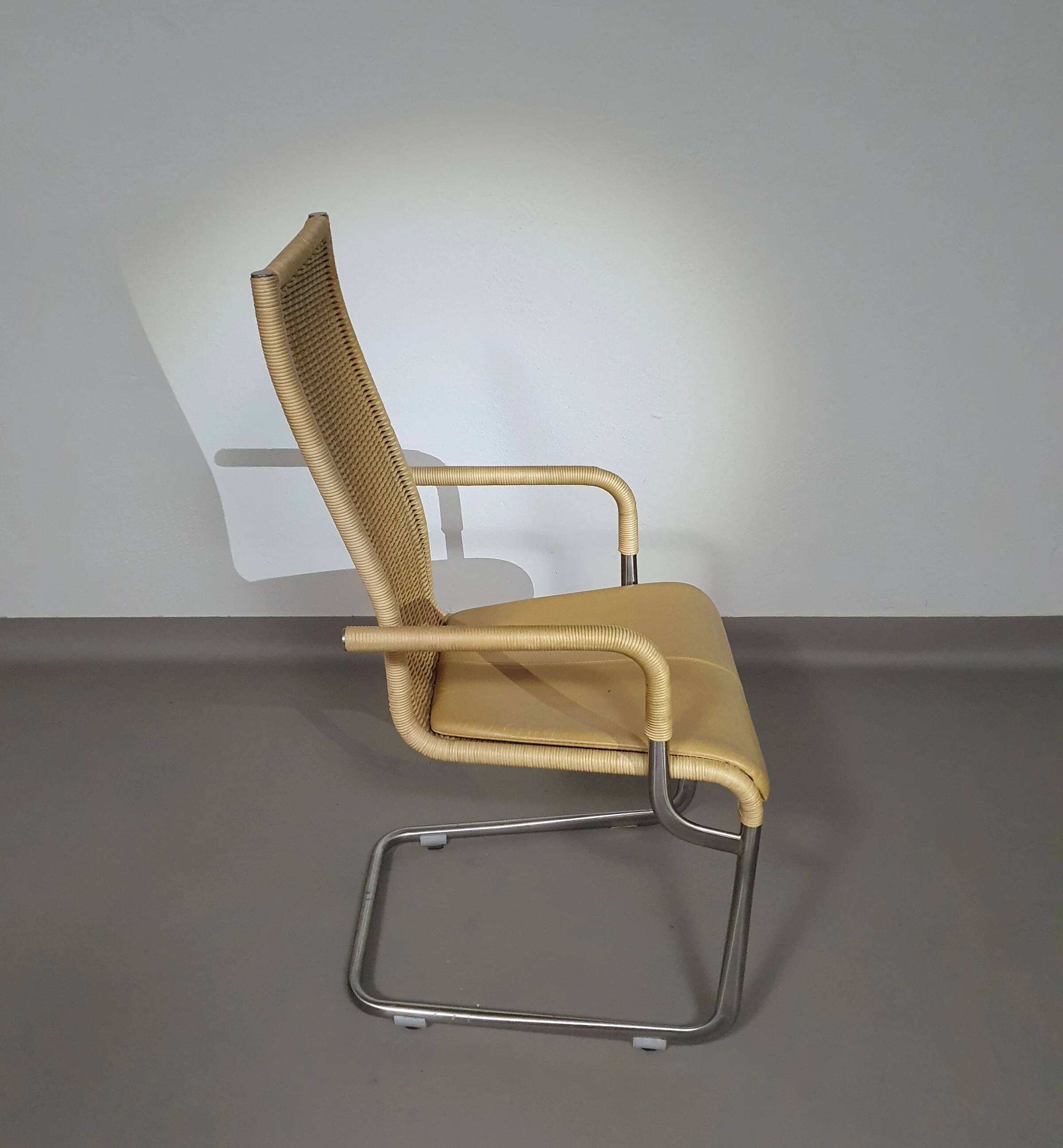Ensemble de 4 chaises de salle à manger en osier « B25 » par Axel Bruchhäuser pour Tecta, Allemagne, années 1980
