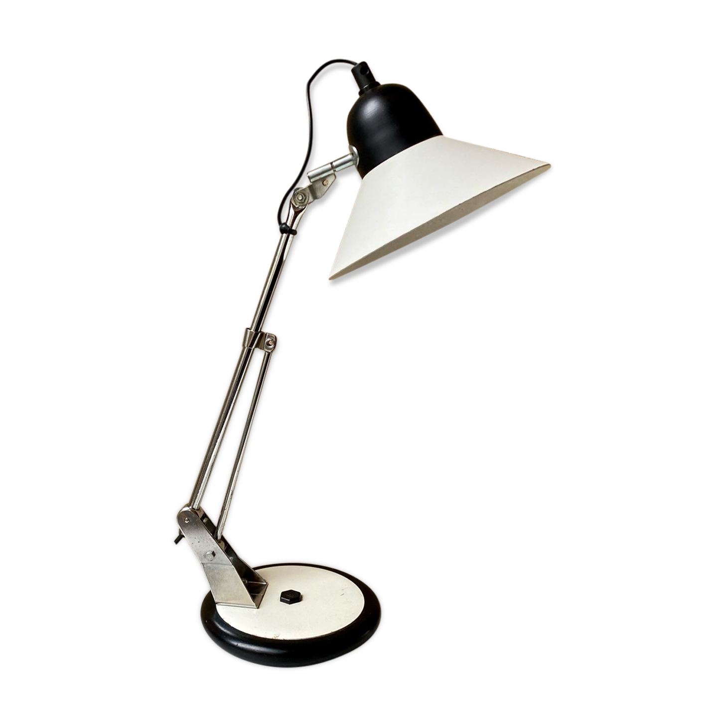 Aluminor articulated desk lamp France vintage 70s