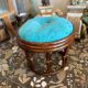 Pouf en rotin vintage