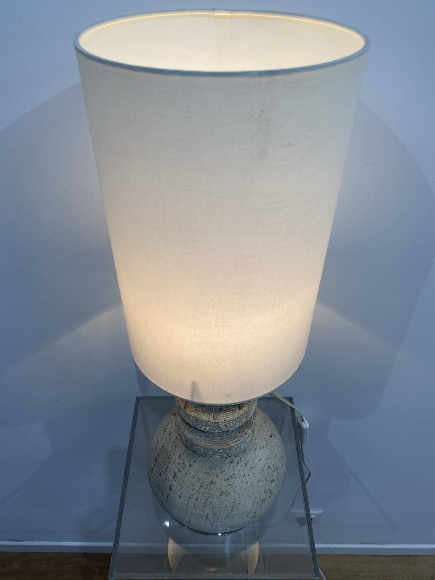 Lampe Space age travertin