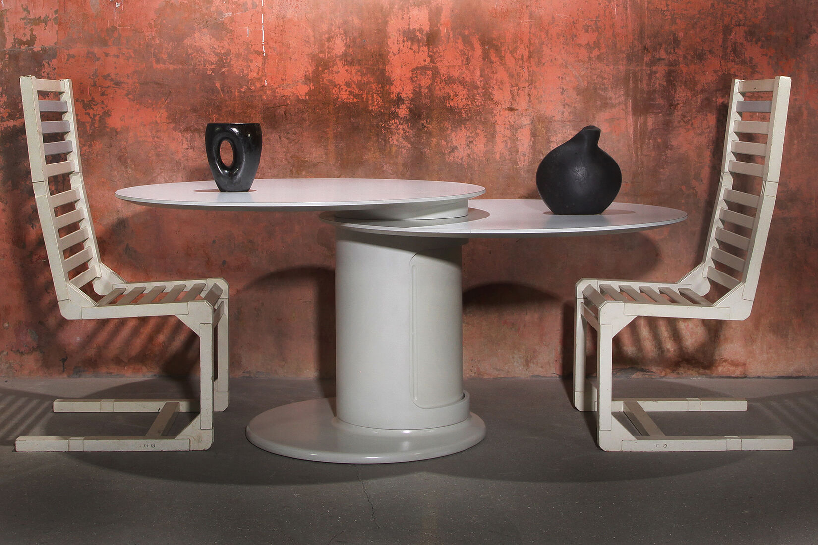 Two Tops Dining Room Table By Erwin Nagel For Rosenthal, 80s