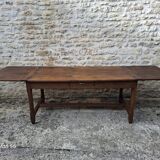 Extendable oak farmhouse table